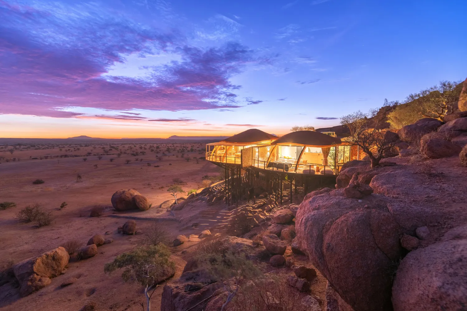 Star beds in Namibia