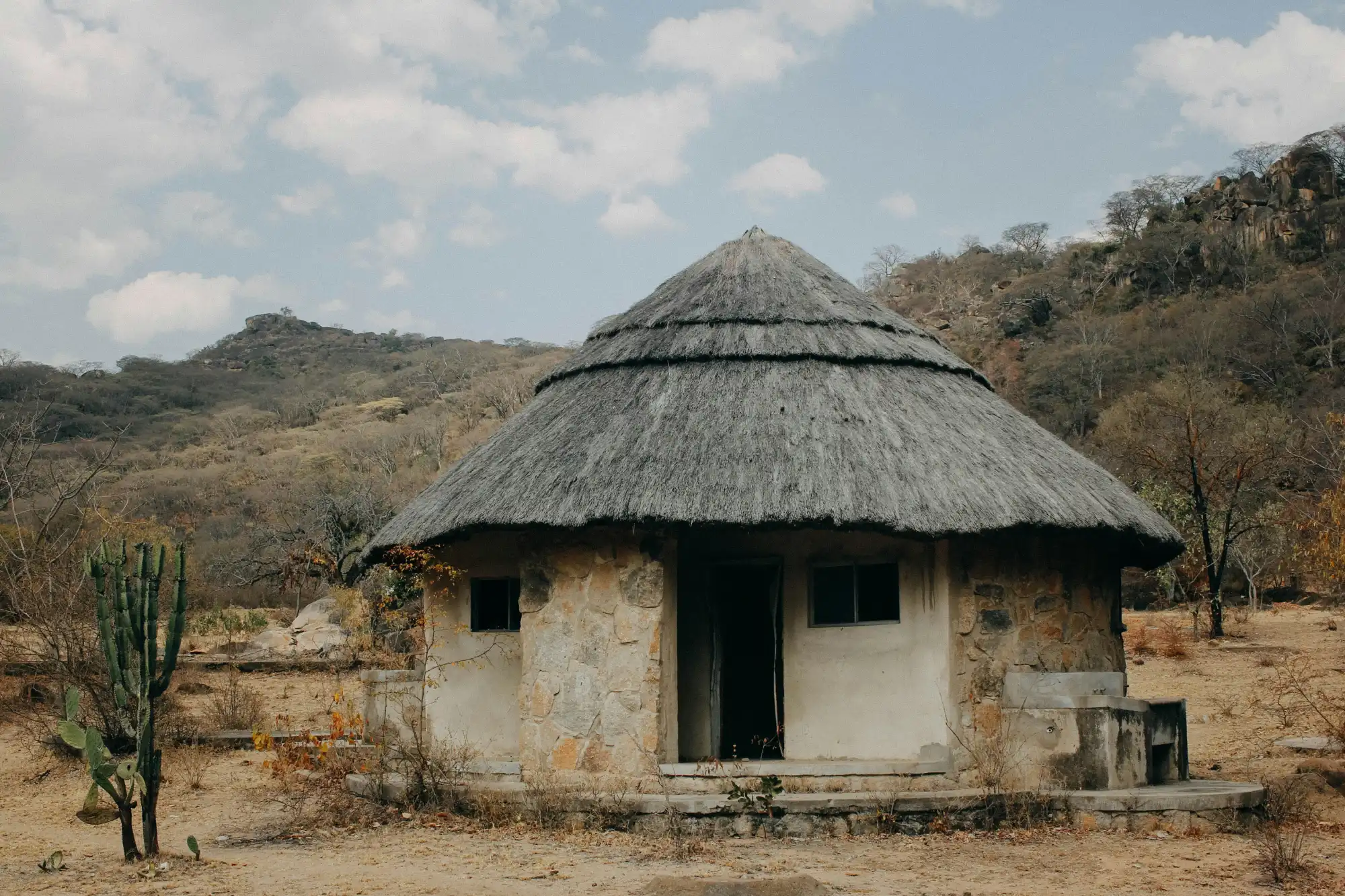 A traditional Zimbabwean hut.